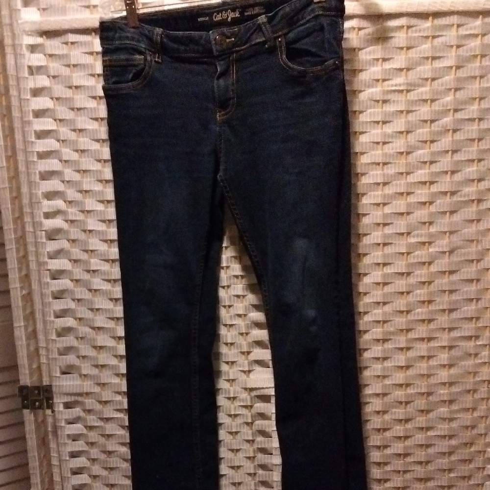 Cat & Jack Blue Straight-Leg Jeans Classic Denim